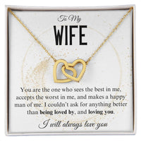 Load image into Gallery viewer, To My Wife- Loving and being Loved by- Heart Necklace
