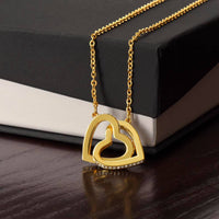 Load image into Gallery viewer, To My Mommy (Mom To Be) - Love, Kisses, Kicks from Your Tummy - Interlocking Hearts Pendant

