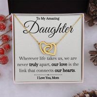 Load image into Gallery viewer, Connected Hearts- From Mom- Necklace
