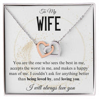 Load image into Gallery viewer, To My Wife- Loving and being Loved by- Heart Necklace
