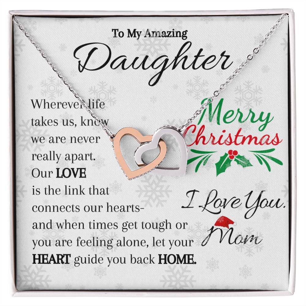 To My Amazing Daughter- Love, Hearts, Home- Necklace