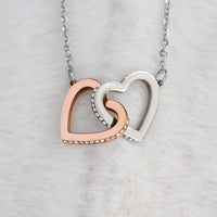 Load image into Gallery viewer, To My Mommy (Mom To Be) - Love, Kisses, Kicks from Your Tummy - Interlocking Hearts Pendant
