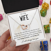 Load image into Gallery viewer, To My Wife- Loving and being Loved by- Heart Necklace
