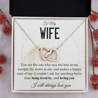 Load image into Gallery viewer, To My Wife- Loving and being Loved by- Heart Necklace
