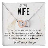 Load image into Gallery viewer, To My Wife- Loving and being Loved by- Heart Necklace
