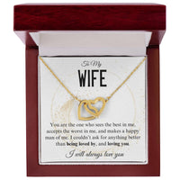 Load image into Gallery viewer, To My Wife- Loving and being Loved by- Heart Necklace
