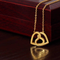 Load image into Gallery viewer, To My Mommy (Mom To Be) - Love, Kisses, Kicks from Your Tummy - Interlocking Hearts Pendant
