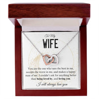 Load image into Gallery viewer, To My Wife- Loving and being Loved by- Heart Necklace
