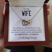 Load image into Gallery viewer, To My Wife- Loving and being Loved by- Heart Necklace
