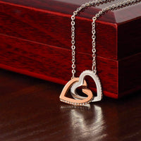 Load image into Gallery viewer, To My Mommy (Mom To Be) - Love, Kisses, Kicks from Your Tummy - Interlocking Hearts Pendant
