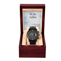 Load image into Gallery viewer, Black Chronograph Watch For Dad + MC (NO ENGRAVING)
