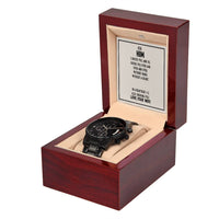 Load image into Gallery viewer, Black Chronograph Watch For Husband + MC (NO ENGRAVING)
