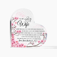 Load image into Gallery viewer, To My Wife- I Love You More- Heart Plaque
