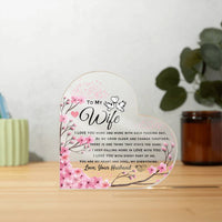 Load image into Gallery viewer, To My Wife- I Love You More- Heart Plaque
