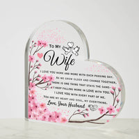 Load image into Gallery viewer, To My Wife- I Love You More- Heart Plaque
