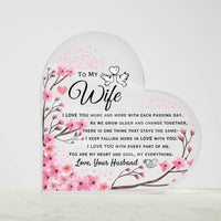 Load image into Gallery viewer, To My Wife- I Love You More- Heart Plaque
