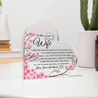 Load image into Gallery viewer, To My Wife- I Love You More- Heart Plaque
