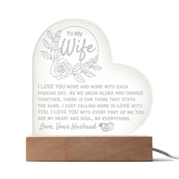 Load image into Gallery viewer, To My Wife- I Love You More- Engraved Acrylic
