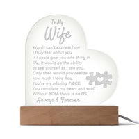 Load image into Gallery viewer, To My WIfe- My Missing Piece- Acrylic Plaque
