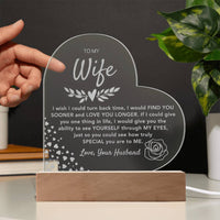 Load image into Gallery viewer, To My Wife- Love You Longer- Engraved Plaque
