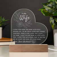 Load image into Gallery viewer, To My Wife- I Love You More- Engraved Acrylic
