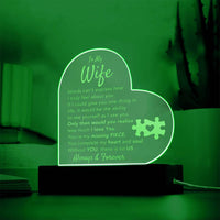 Load image into Gallery viewer, To My WIfe- My Missing Piece- Acrylic Plaque
