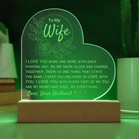 Load image into Gallery viewer, To My Wife- I Love You More- Engraved Acrylic
