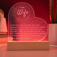 Load image into Gallery viewer, To My Wife- I Love You More- Engraved Acrylic
