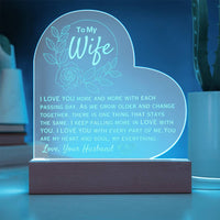 Load image into Gallery viewer, To My Wife- I Love You More- Engraved Acrylic
