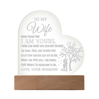 Load image into Gallery viewer, To My Wife- I Am Yours- Engraved Acrylic
