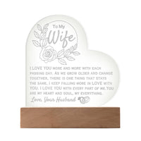 Load image into Gallery viewer, To My Wife- I Love You More- Engraved Acrylic
