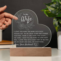Load image into Gallery viewer, To My Wife- I Love You More- Engraved Acrylic
