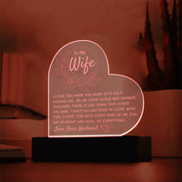 Load image into Gallery viewer, To My Wife- I Love You More- Engraved Acrylic
