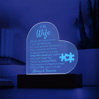 Load image into Gallery viewer, To My WIfe- My Missing Piece- Acrylic Plaque
