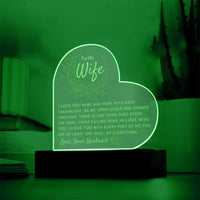Load image into Gallery viewer, To My Wife- I Love You More- Engraved Acrylic
