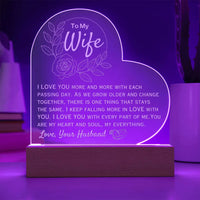 Load image into Gallery viewer, To My Wife- I Love You More- Engraved Acrylic
