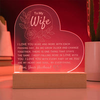 Load image into Gallery viewer, To My Wife- I Love You More- Engraved Acrylic
