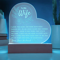 Load image into Gallery viewer, To My Wife- I Love You More- Engraved Acrylic
