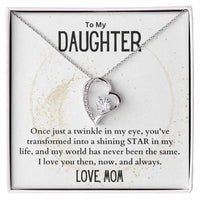 Load image into Gallery viewer, To My Daughter- Shining Star- Heart Necklace
