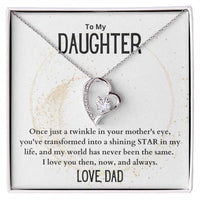 Load image into Gallery viewer, To My Daughter- My Shining Star- Heart Necklace
