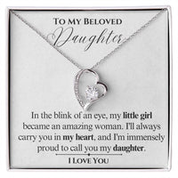 Load image into Gallery viewer, To My Beloved Daughter-My Heart- Forever Love Necklace

