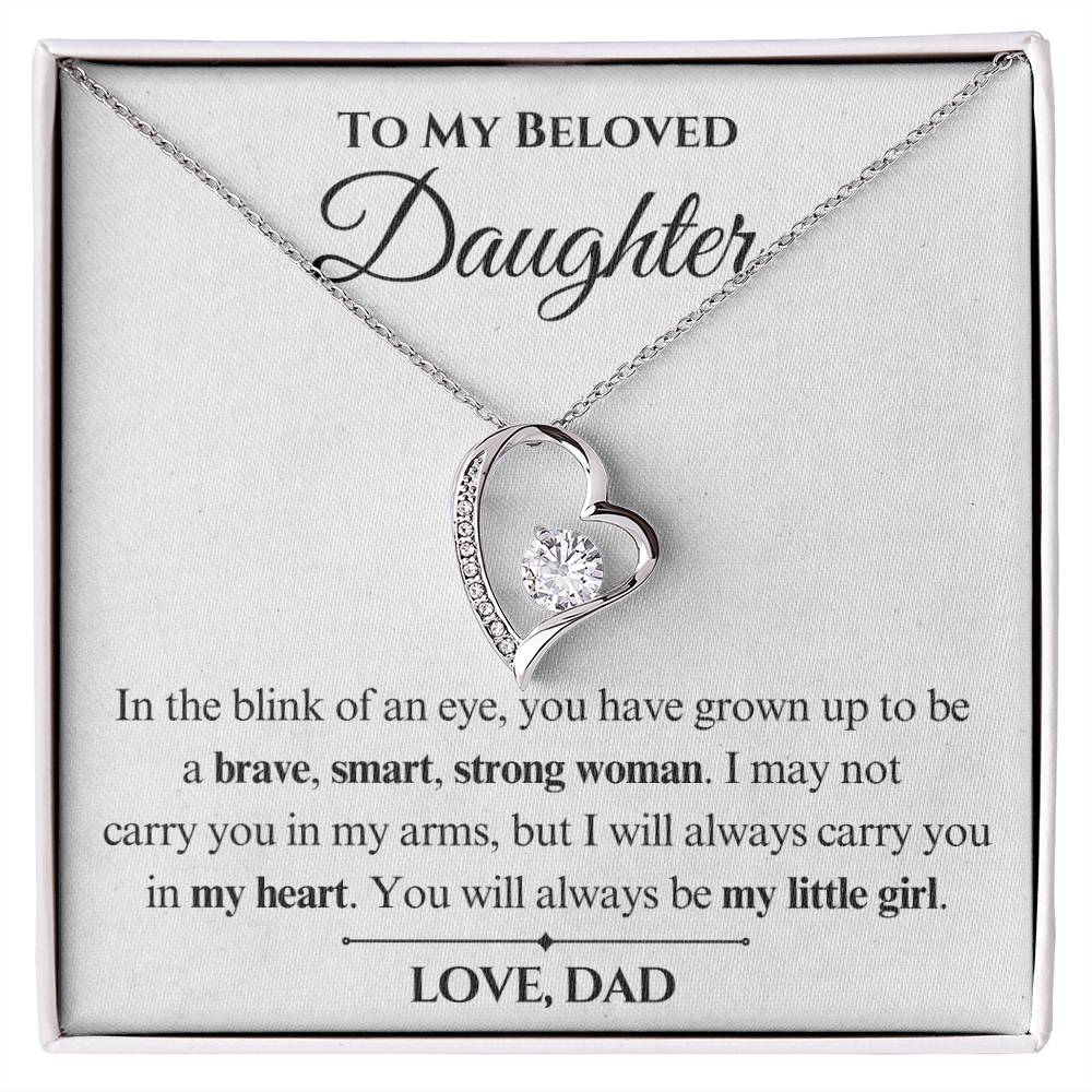 To My Beloved Daughter- My Heart- Necklace