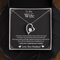 Load image into Gallery viewer, To My Wife - Having You Is What I Live For - Forever Love Heart Necklace
