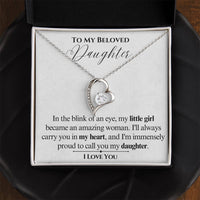 Load image into Gallery viewer, To My Beloved Daughter-My Heart- Forever Love Necklace
