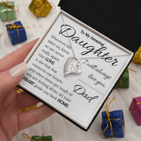 Load image into Gallery viewer, To My Daughter- Heart and Home- I Love You Necklace
