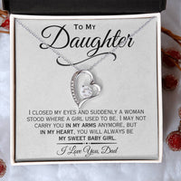 Load image into Gallery viewer, To My Daughter- Sweet Baby Girl- Heart Necklace
