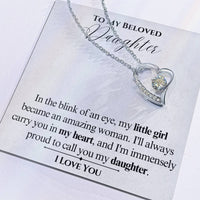 Load image into Gallery viewer, To My Beloved Daughter-My Heart- Forever Love Necklace
