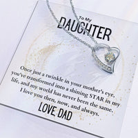 Load image into Gallery viewer, To My Daughter- My Shining Star- Heart Necklace
