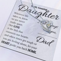 Load image into Gallery viewer, To My Daughter- Heart and Home- I Love You Necklace
