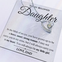 Load image into Gallery viewer, To My Daughter- My Heart-Forever Love Necklace
